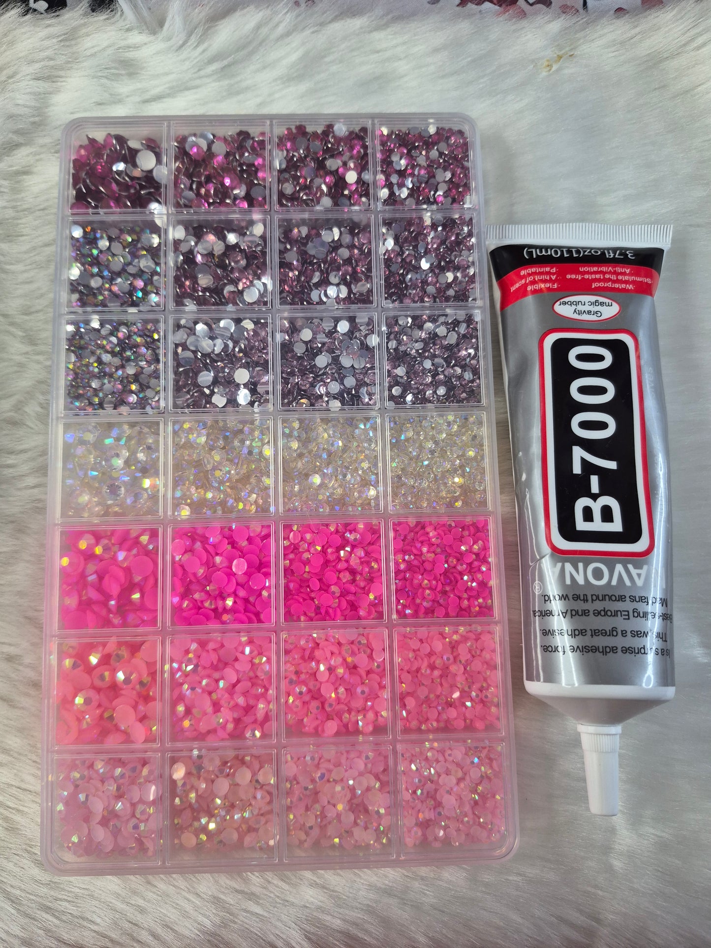 Resina rhinestone with Glue