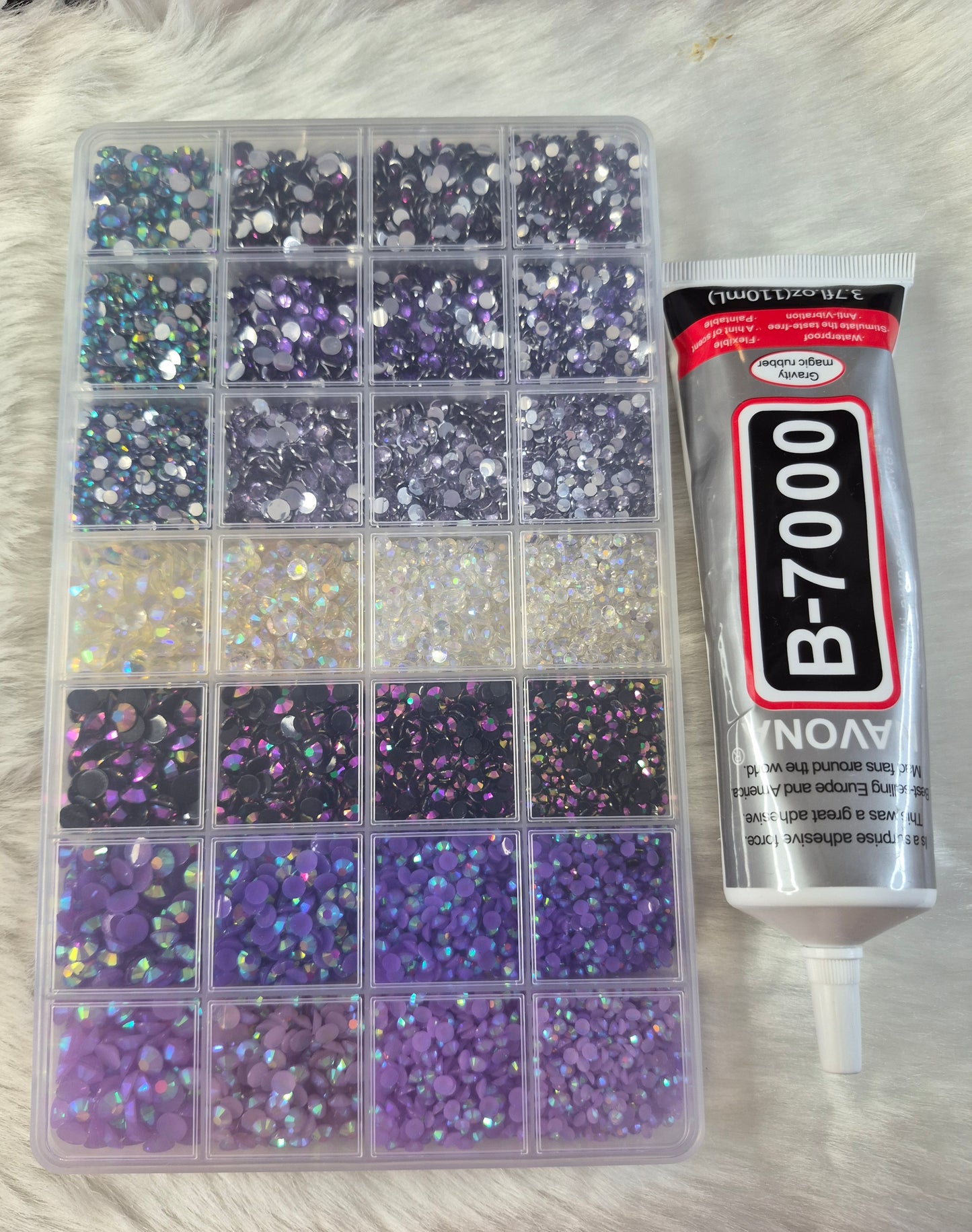 Resina rhinestone with Glue