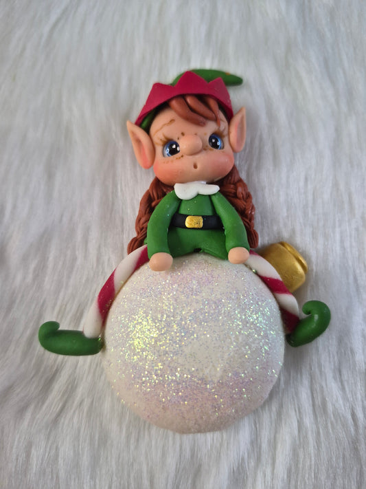 Christmas elf Clay doll