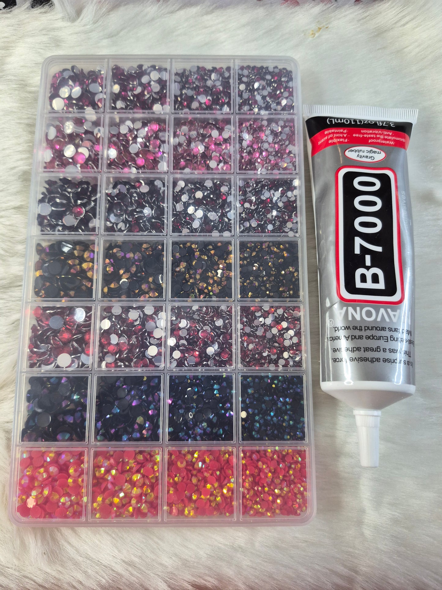 Resina rhinestone with Glue