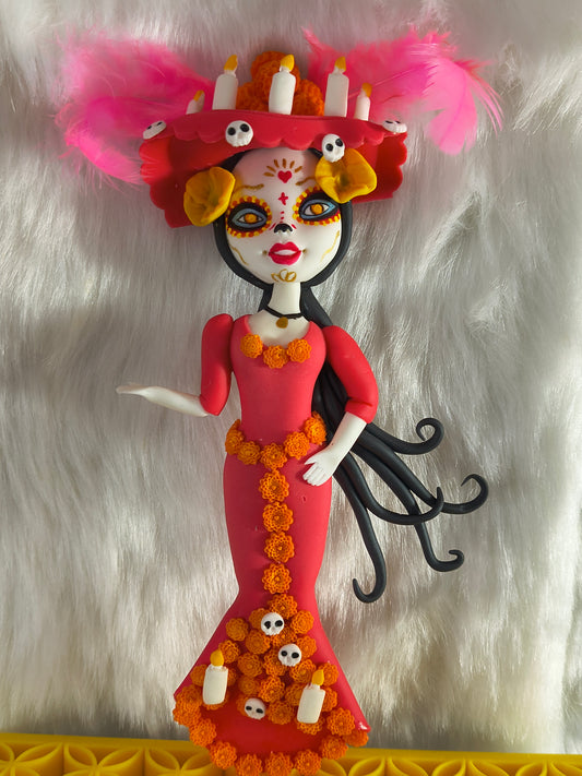 Day of the Dead Catrina ( clay doll )