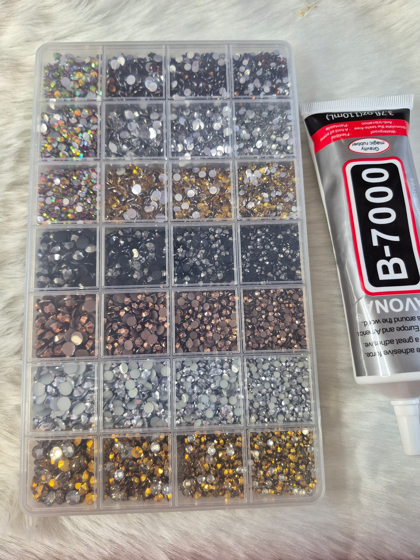 Resina rhinestone with Glue