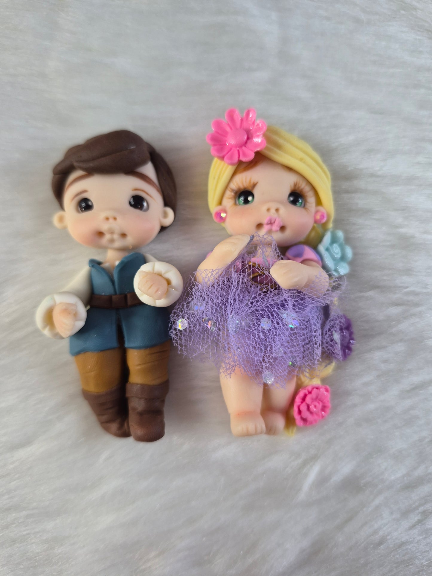 Rapunzel Clay Dolls