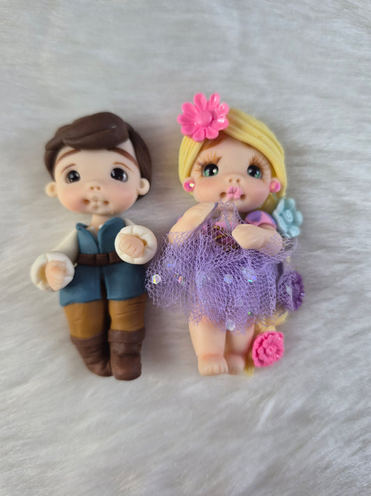 Rapunzel Clay Dolls